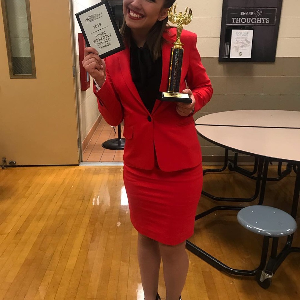 Express Watermelon Red Skirt Suit